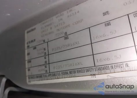 2004 GMC Savana Upfitter z USA, uszkodzony, nr VIN 1GDFH15TX41212766